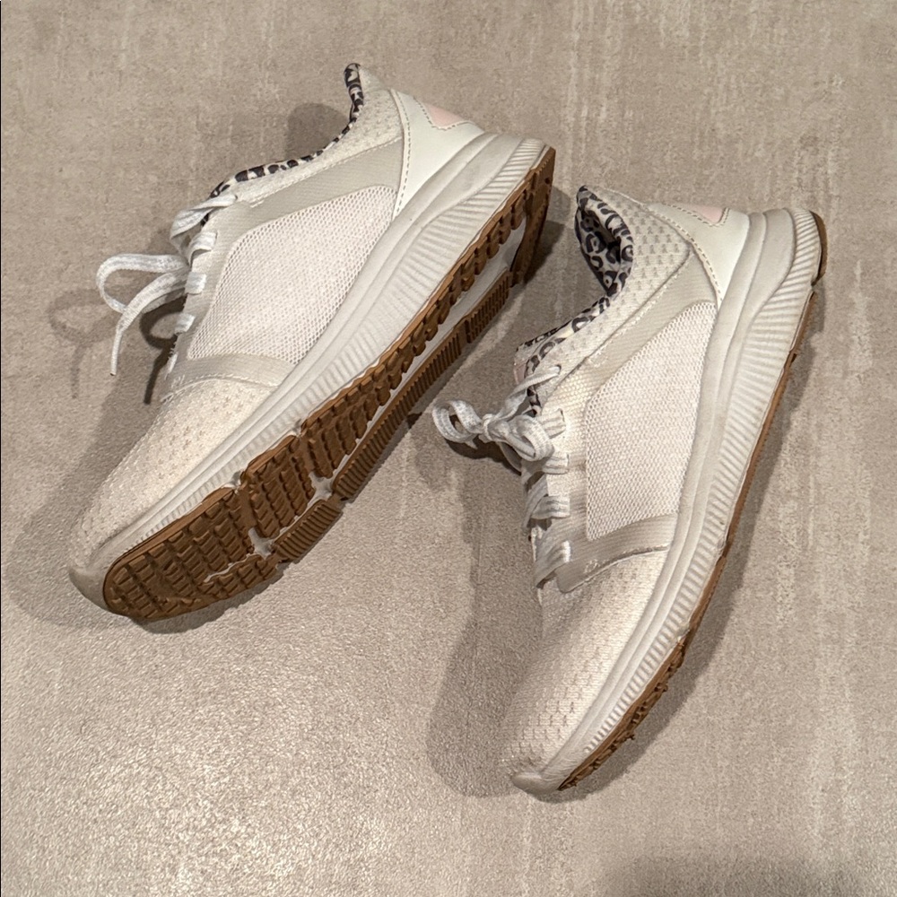 Avia Women's White Sneakers with Leopard Print